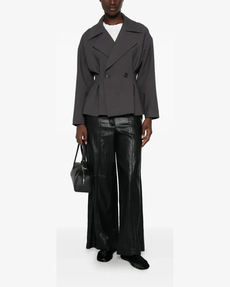 Dixie seam-detail wide-leg trousers - Schwarz Schwarz