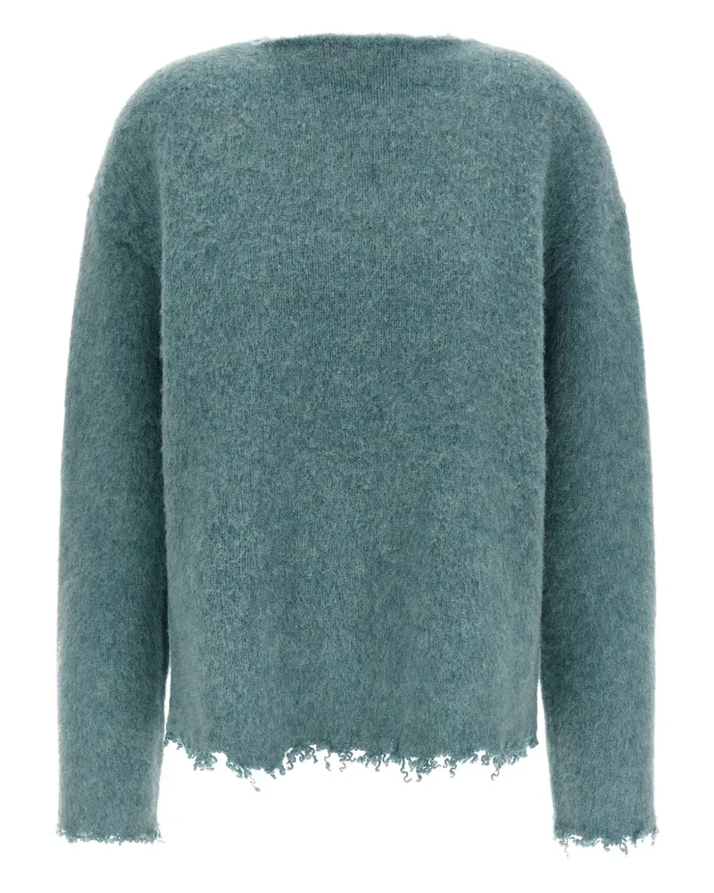 Jil Sander Pullover mit Fransen - Blau Blau