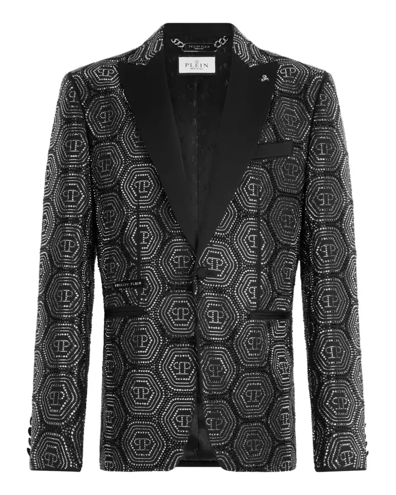 Philipp Plein monogram embellished blazer - Schwarz Schwarz