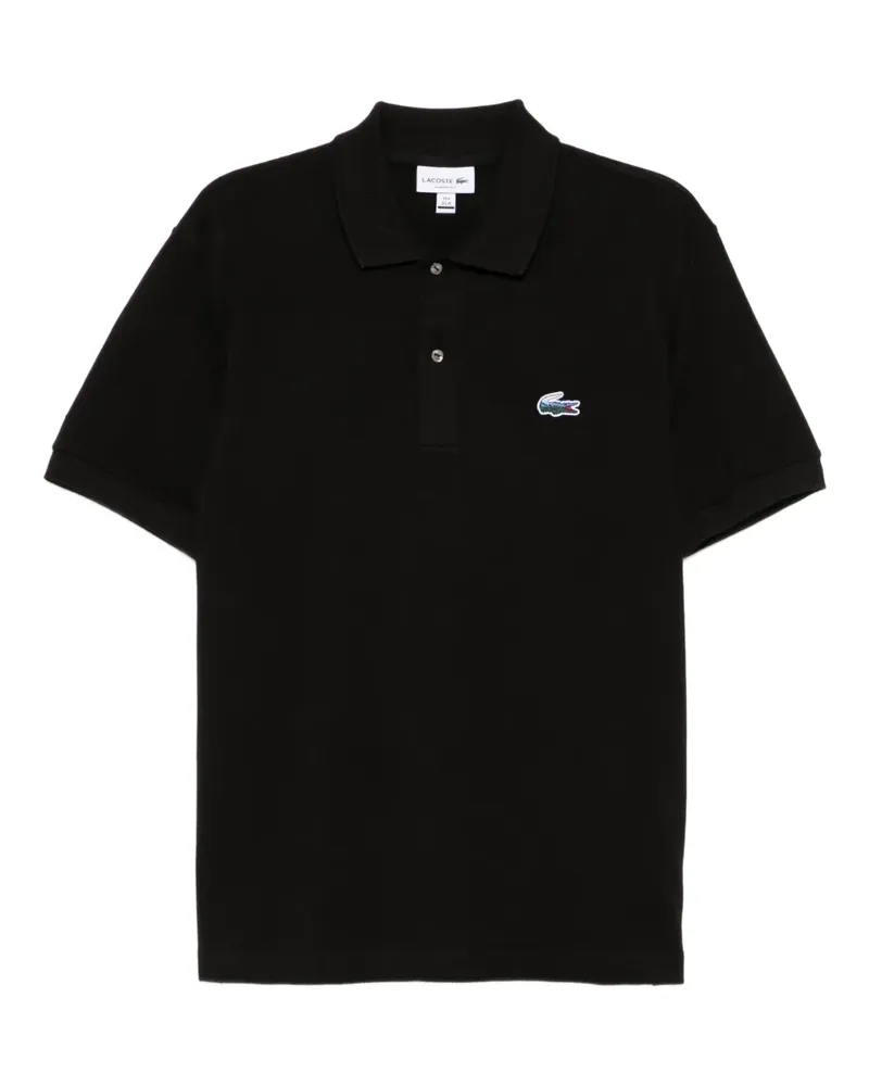 Lacoste Poloshirt mit Logo-Stickerei - Schwarz Schwarz