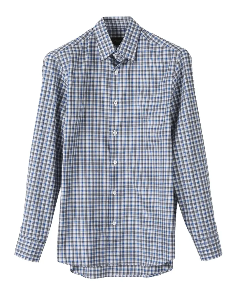 Brioni Kariertes Hemd - Blau Blau