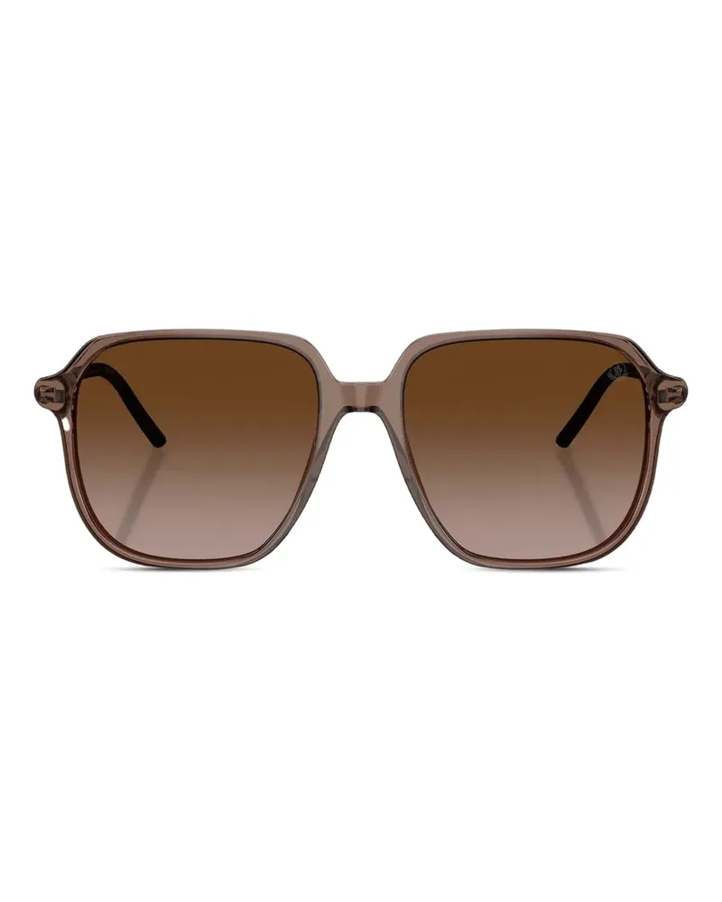 Moncler Sonnenbrille mit eckigem Gestell - Silber Silber