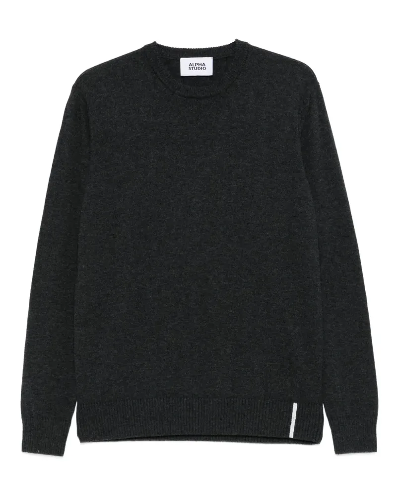 Alpha Studio Pullover mit rundem Ausschnitt - Grau Grau
