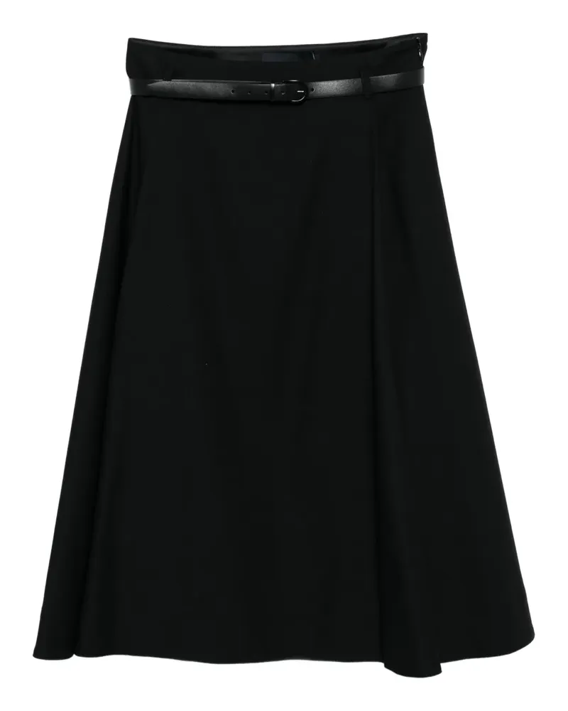 JUUN.J Ausgestellter Rock mit Gürtel - Schwarz Schwarz
