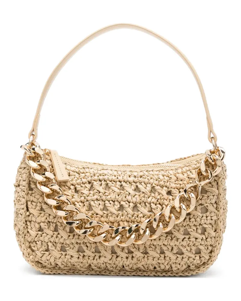 Twin-Set Liliane woven chain-link tote bag - Nude Nude