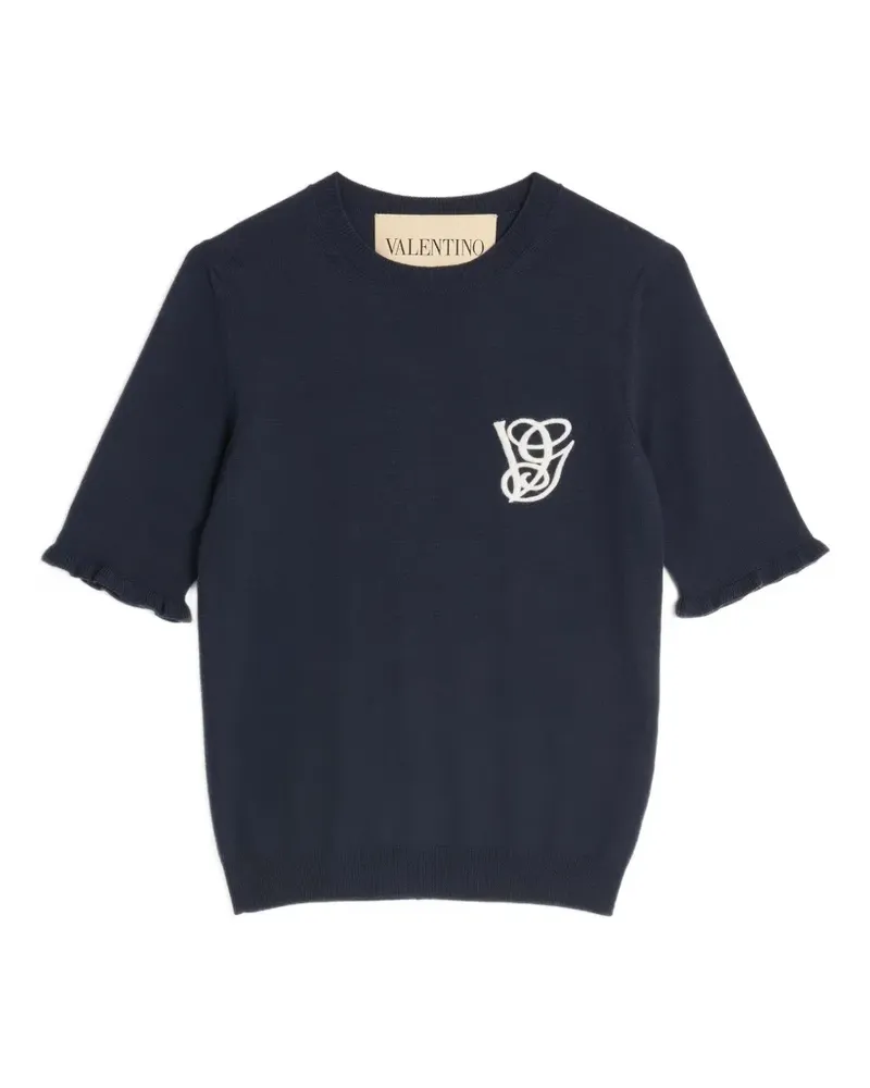 Valentino Garavani Oberteil mit Orb-Stickerei - Blau Blau