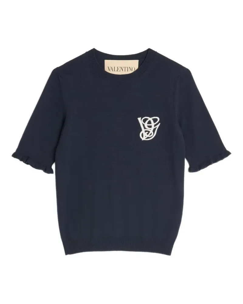 Valentino Garavani Oberteil mit Orb-Stickerei - Blau Blau