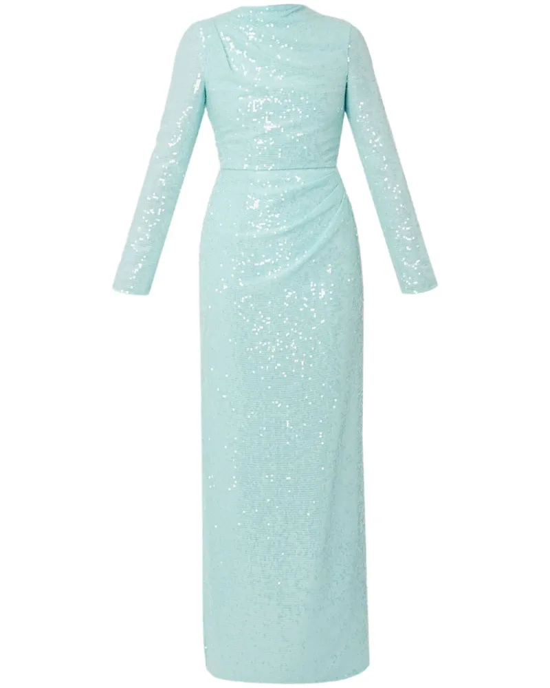 Erdem Langärmliges Abendkleid mit Pailletten - Blau Blau