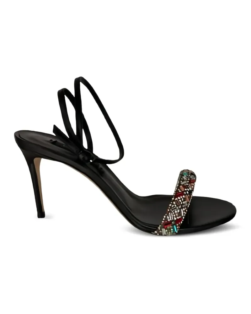 Casadei embellished wrap-around sandals - Schwarz Schwarz