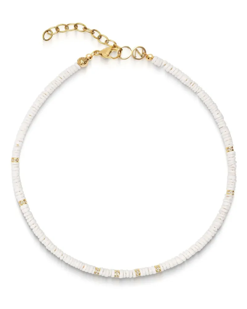 Nialaya Choker mit Perlen - Weiß Weiß