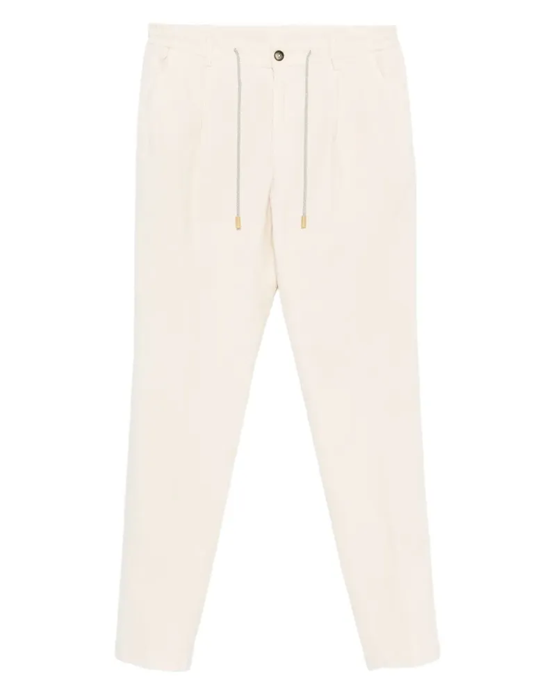 Luigi Bianchi Mantova Tapered-Hose mit Kordelzug - Weiß Weiß