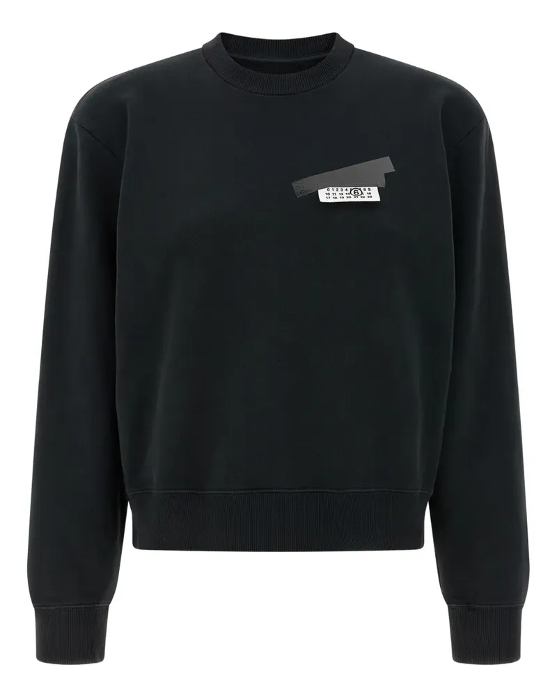 Maison Margiela Sweatshirt mit gebürstetem Streifen - Schwarz Schwarz