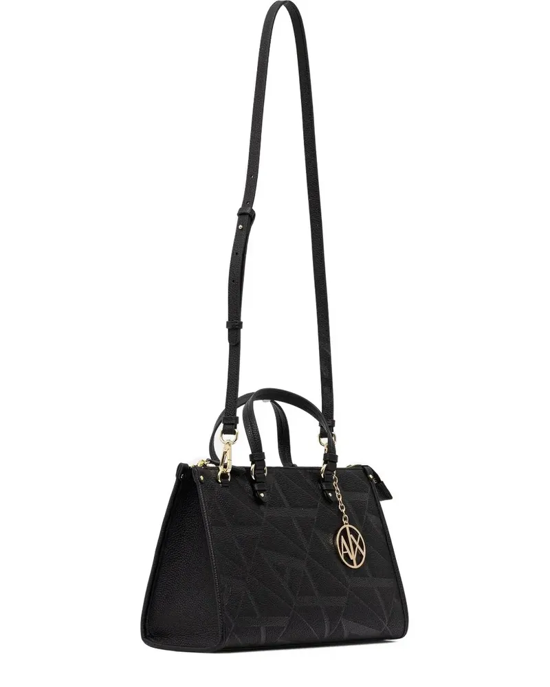 Armani Exchange Handtasche mit geometrischem Muster - Schwarz Schwarz