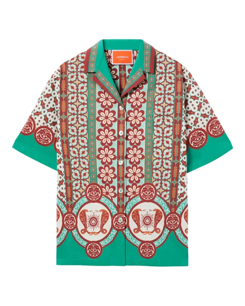 La DoubleJ Hemd mit geometrischem Print - Grün Grün