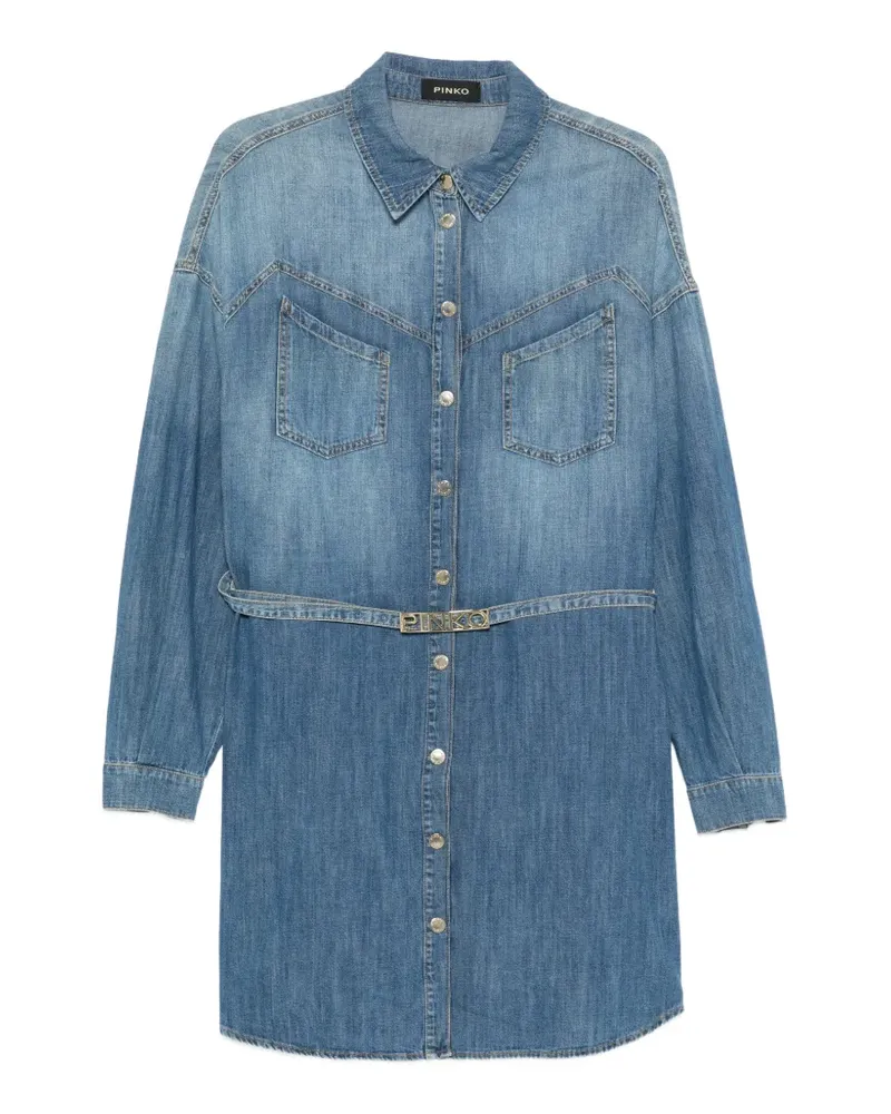 Pinko front pocket belted dress - Blau Blau