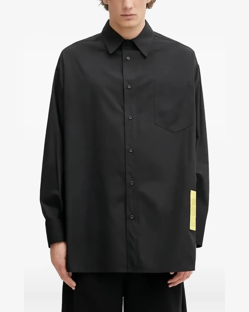 Maison Margiela Langarmshirt mit Tasche - Schwarz Schwarz