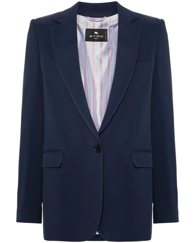 Etro Einreihiges Sakko - Blau Blau