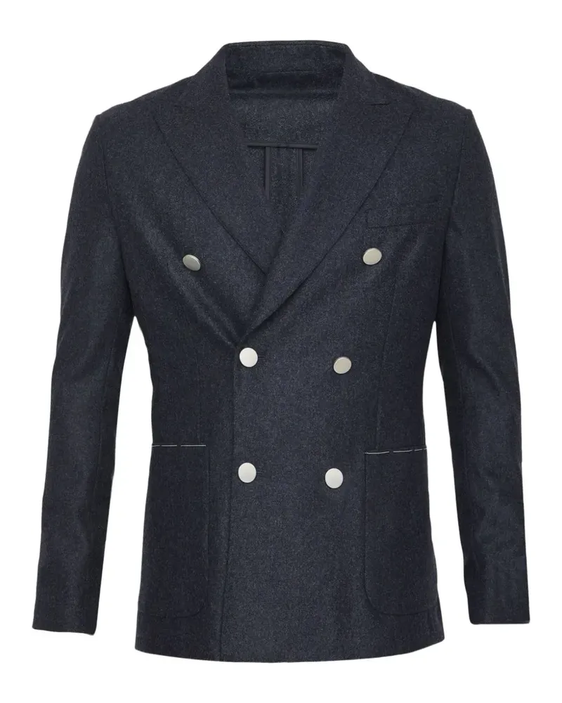 Tonello double-breasted flannel blazer - Grau Grau