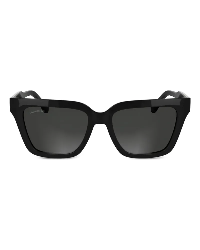 Lacoste Sonnenbrille mit eckigem Gestell - Schwarz Schwarz