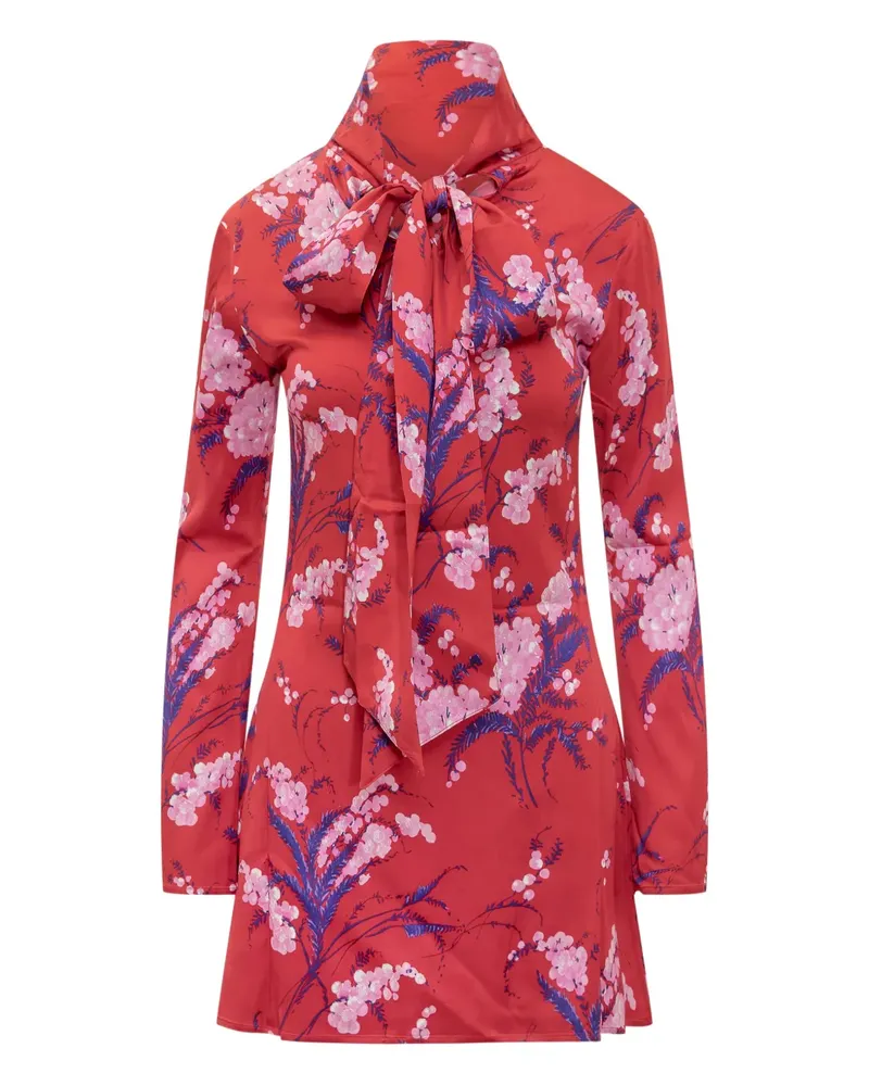 Des Phemmes Minikleid mit Blumen-Print - Rot Rot