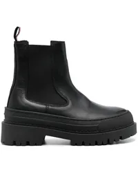 Tommy Hilfiger Chelsea-Boots aus Leder Schwarz