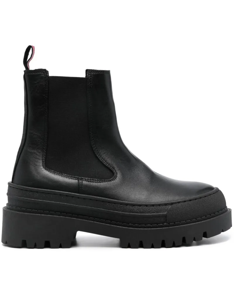 Tommy Hilfiger Chelsea-Boots aus Leder - Schwarz Schwarz