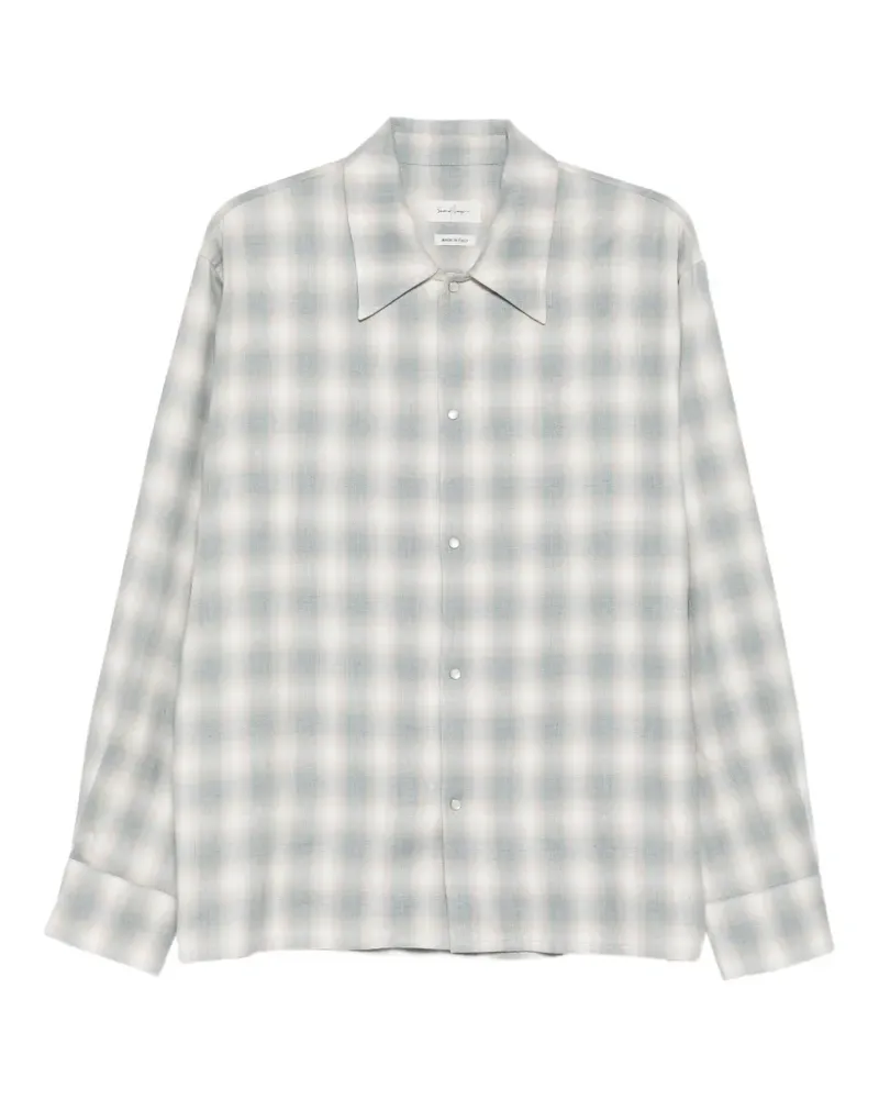 Second/Layer checked long-sleeve shirt - Nude Nude