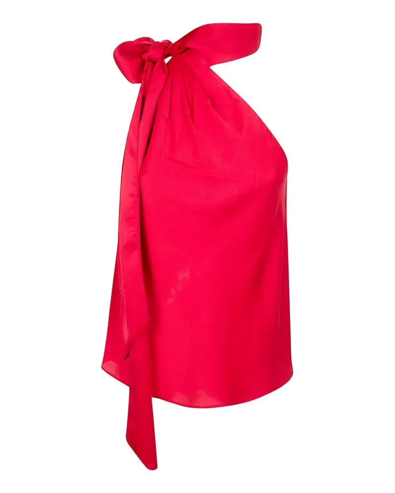 Ralph Lauren Oberteil mit Schleifenkragen - Rot Rot