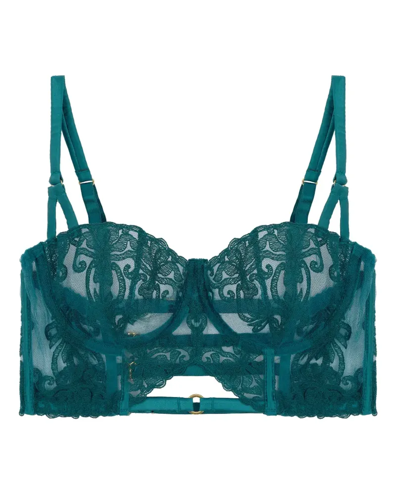 Fleur Of England Olivia Longline lace bra - Grün Grün