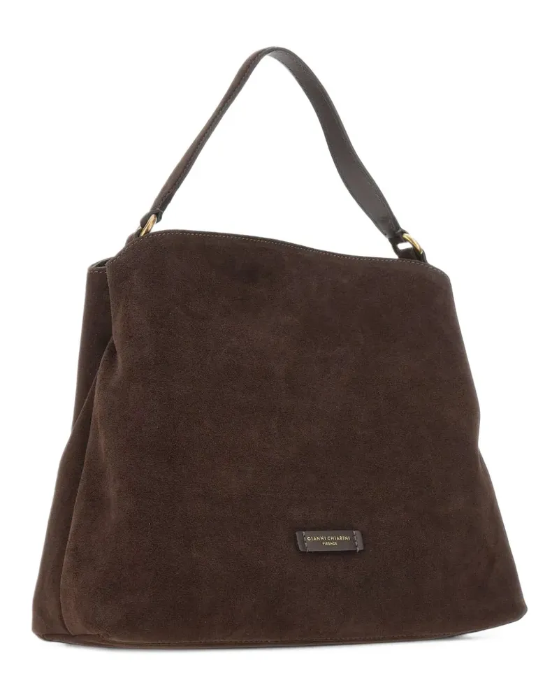Gianni Chiarini Große Fiona Tote Bag aus Wildleder - Braun Braun