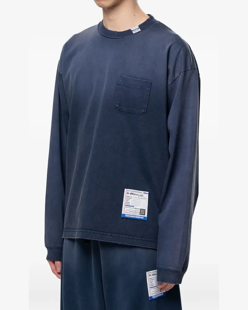 MIHARAYASUHIRO Langarmshirt im Distressed-Look - Blau Blau