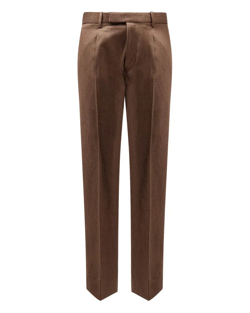 Ermenegildo Zegna pleated wool trousers - Braun Braun