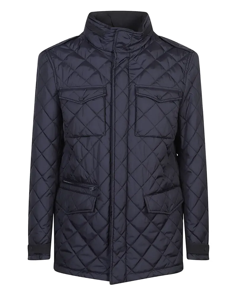 Herno quilted flap-pocket puffer jacket - Blau Blau