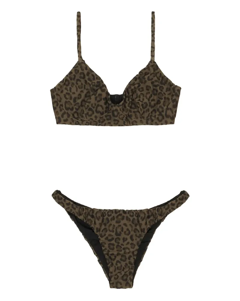 BIMBA Y LOLA Bikini mit Leoparden-Print - Braun Braun