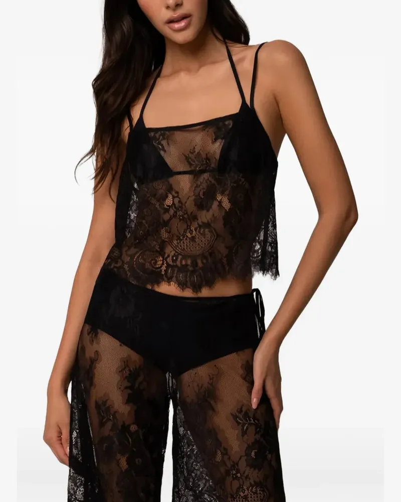 Kiki De Montparnasse Sabine Camisole-Top - Schwarz Schwarz