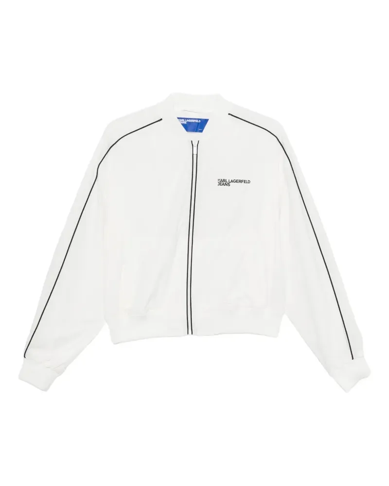 Karl Lagerfeld Bomberjacke mit Logo-Print - Weiß Weiß