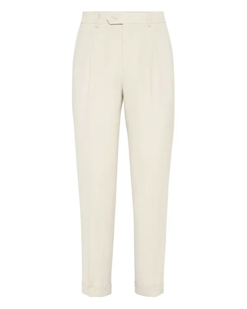 Brunello Cucinelli Hose aus Leinen - Nude Nude