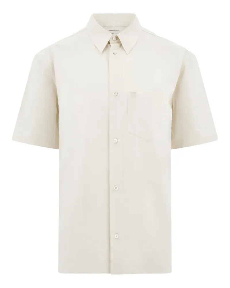 Ferragamo Hemd mit Brusttasche - Weiß Weiß