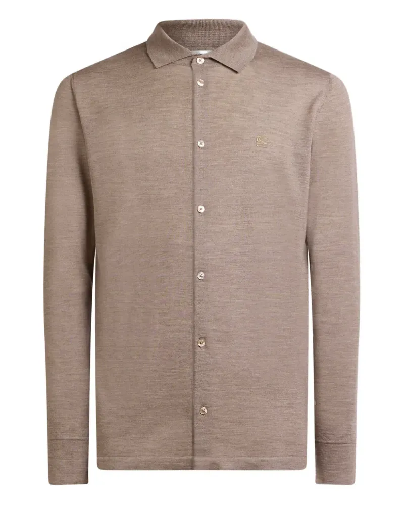 Etro Kaschmir-Seiden-Cardigan mit Stickerei - Braun Braun