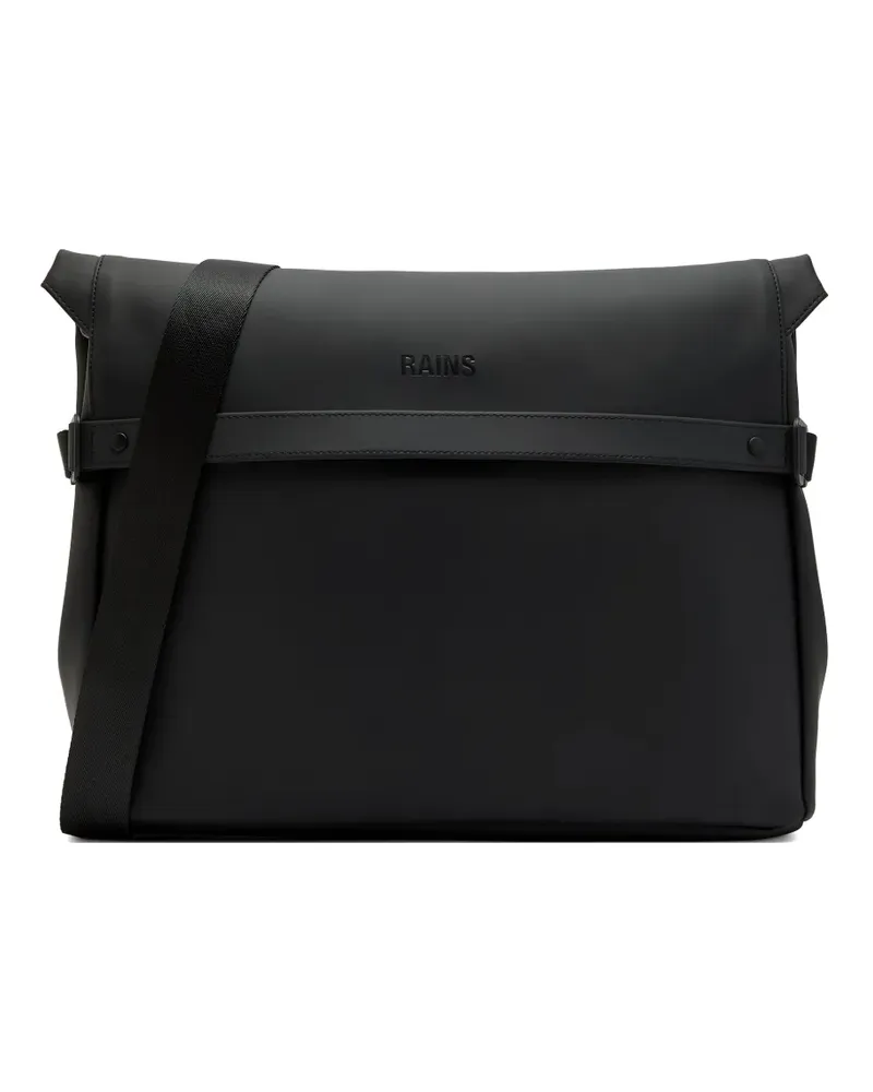 RAINS OTG logo-embossed messenger bag - Schwarz Schwarz