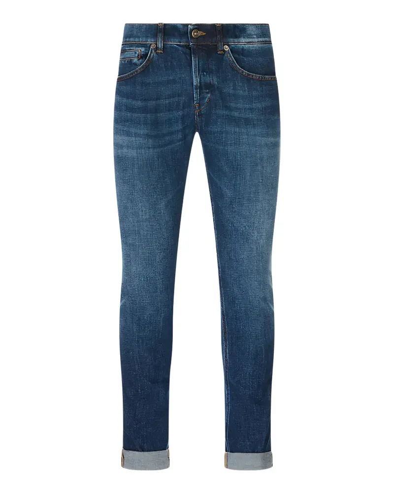 Dondup logo-plaque whiskered skinny jeans - Blau Blau