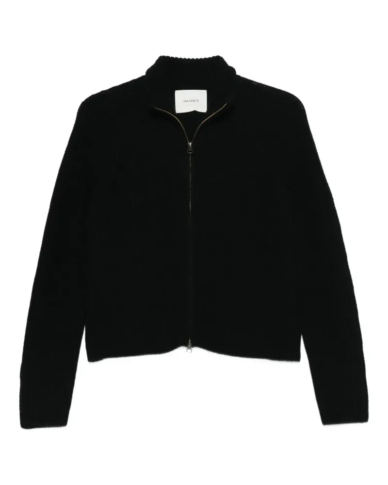 Lisa Yang Sadie Cardigan mit Reißverschluss - Schwarz Schwarz