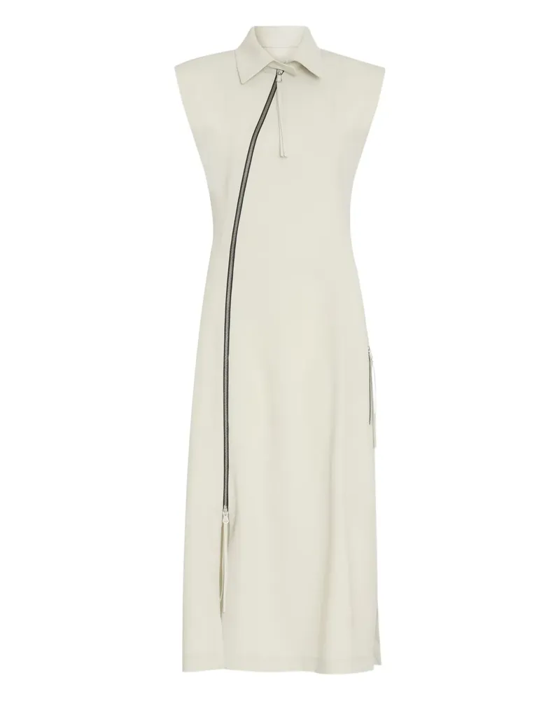 Gloria Coelho collared midi dress - Nude Nude