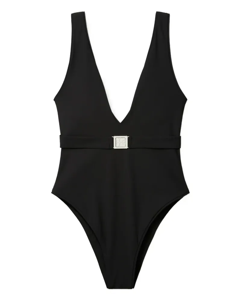 Tory Burch Badeanzug mit Gürtel - Schwarz Schwarz