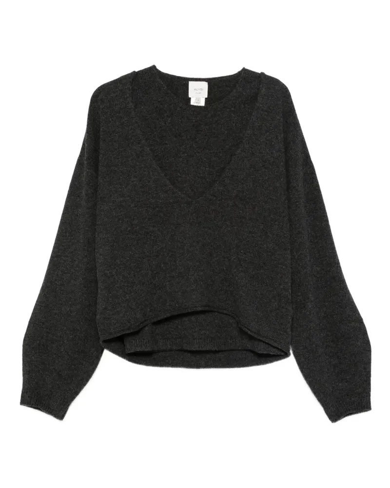 ALYSI Supersoft Pullover mit V-Ausschnitt - Grau Grau
