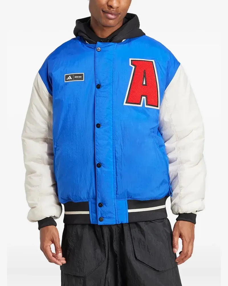 adidas Bomberjacke mit Druckknöpfen - Blau Blau