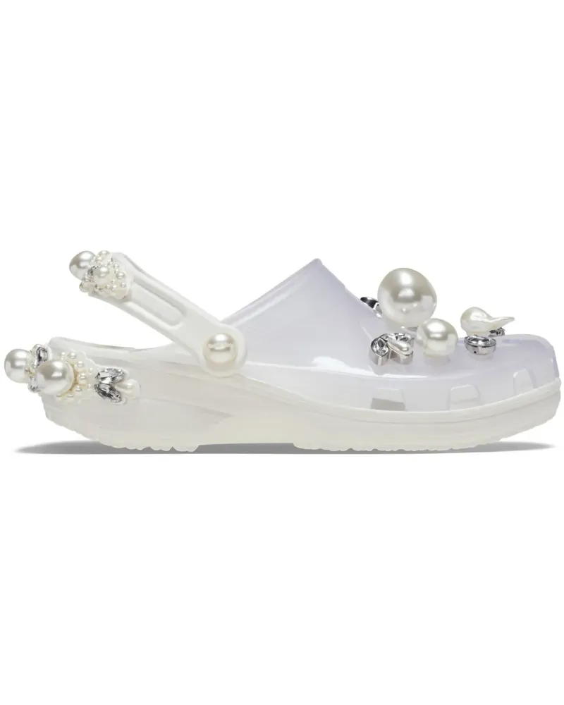 Crocs Slingback- mit Kunstperlen - Weiß Weiß