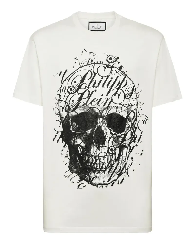 Philipp Plein skull graphic T-shirt - Nude Nude