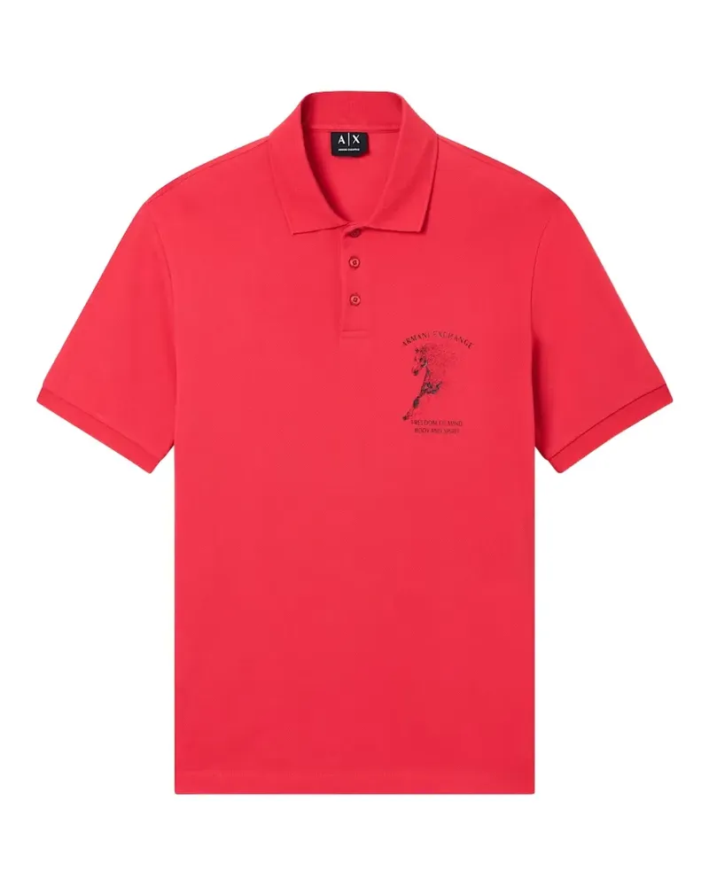Armani Exchange Poloshirt mit kurzen Ärmeln - Rot Rot