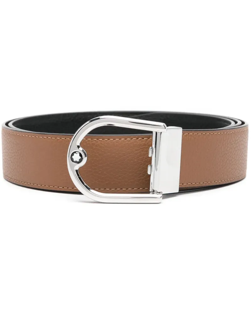 Montblanc Wendbarer Ledergürtel - Schwarz Schwarz